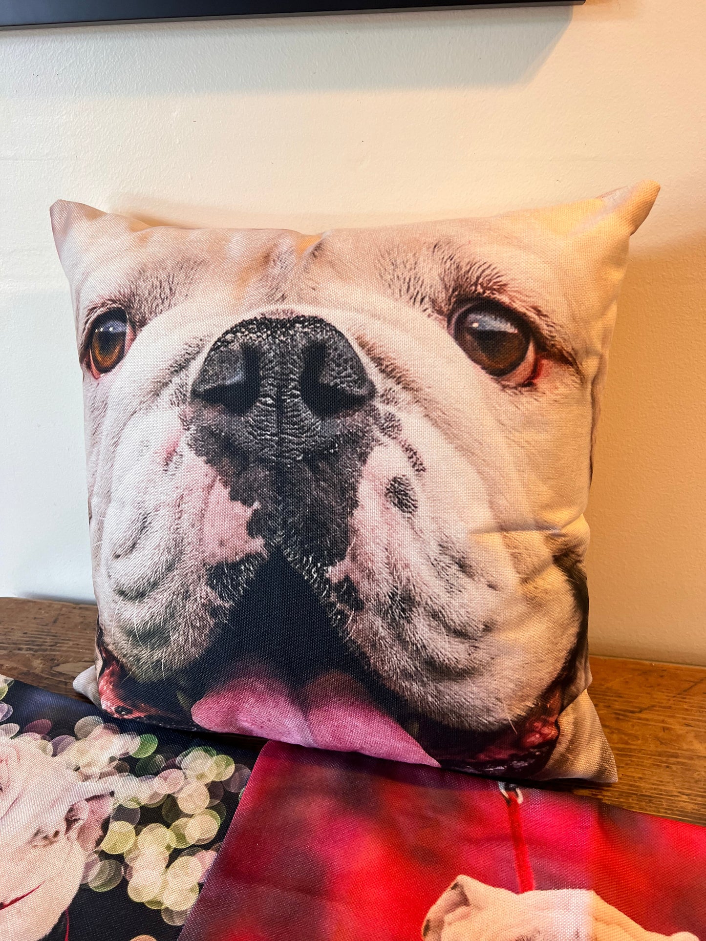 Uga X Mascot Closeup 18x18" Throw Pillow - Indoor/Outdoor - Georgia Bulldogs Tailgate, Dawg Cave, Home Decor