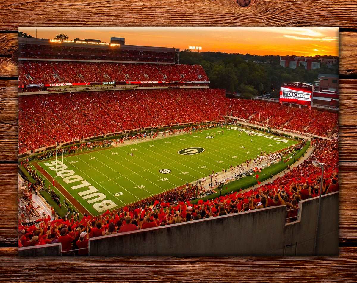 UGA Georgia Bulldogs Fridge Magnet - Sanford Stadium 2.5"x3.5" Premium Tin Photo Gift - WRIGHT PHOTO