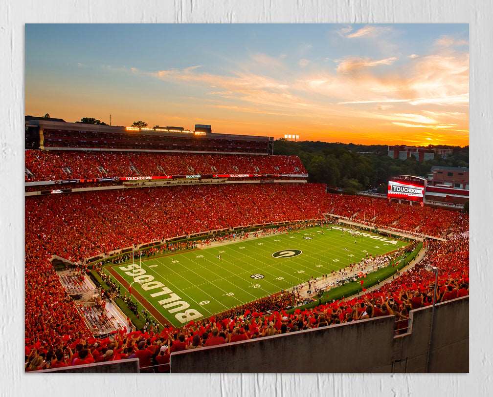 Sanford Stadium Redout Photo Print & Canvas Wrap - Georgia Bulldogs Art