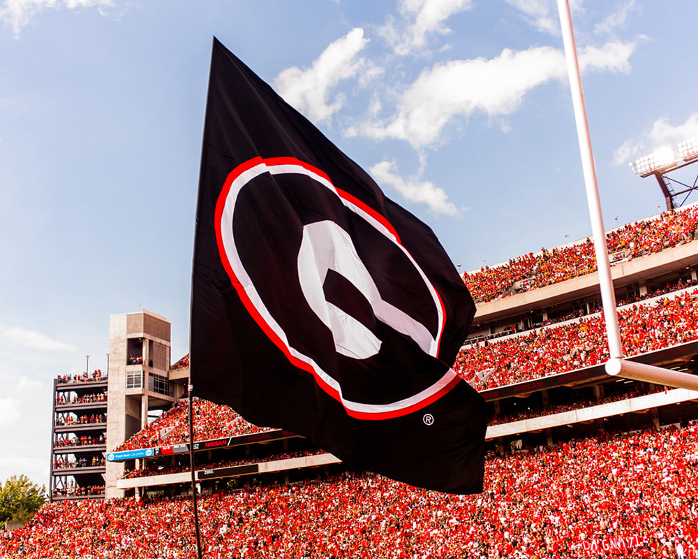 Power G Flag in Sanford Stadium Photo Print & Canvas Wrap - Georgia Bulldogs Art