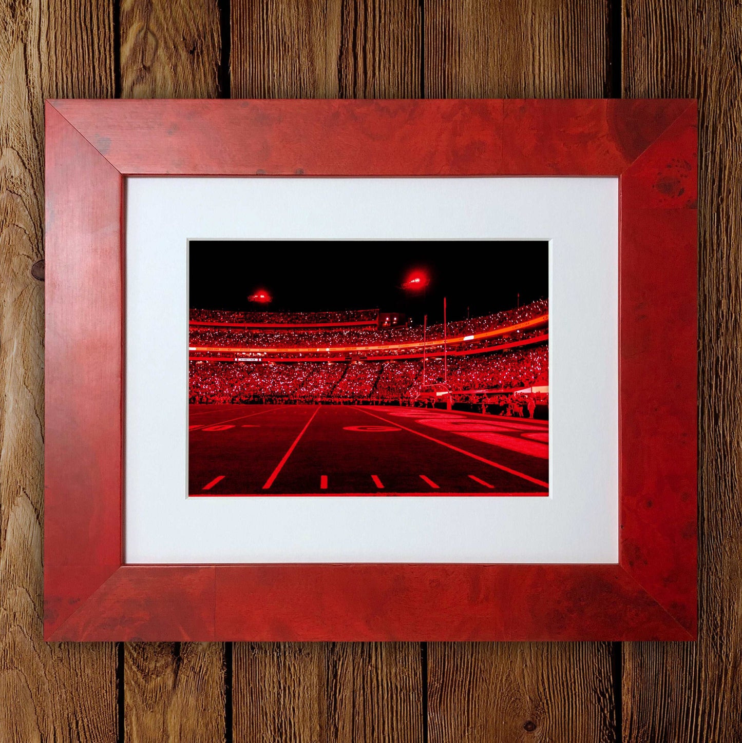Sanford Stadium Red Light Show Photo Print & Canvas Wrap - Georgia Bulldogs Art
