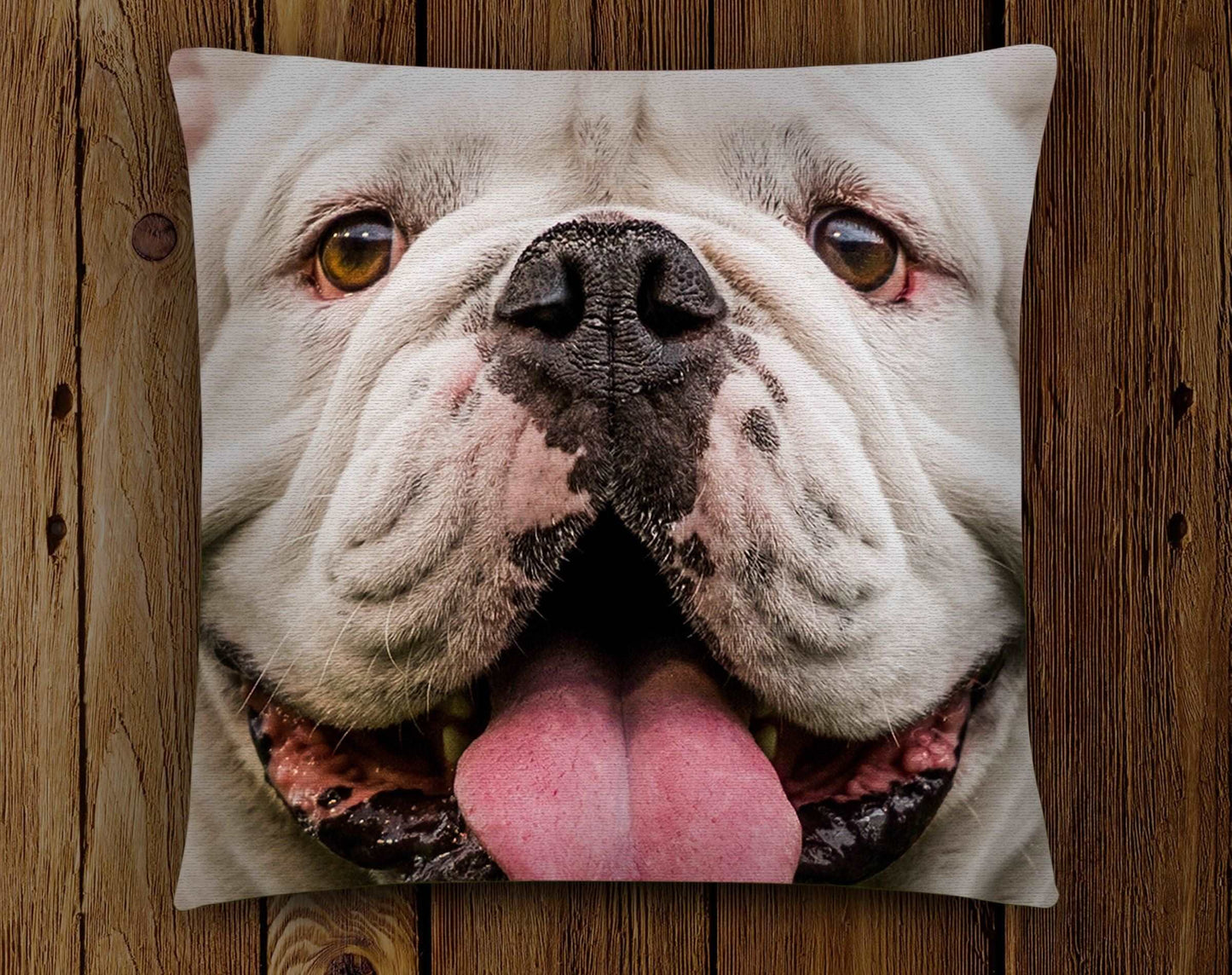 UGA: Georgia Bulldogs Uga X Mascot Closeup Throw Pillow - Indoor/Outdoor for Tailgate, Patio, Dawg Cave, Home Decor - WRIGHT PHOTO