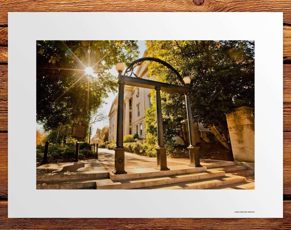 UGA Georgia Bulldogs Art: Campus Arch Art Poster Print - Wright Photo