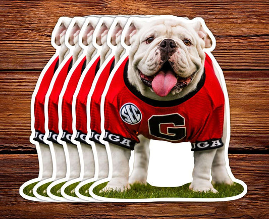 UGA Georgia Bulldogs Sticker 6-Pack - Uga X Mascot - 2.75" Die Cut Vinyl Photo Decal for Gift Wrap, Graduation Invitations, Stationary - WRIGHT PHOTO