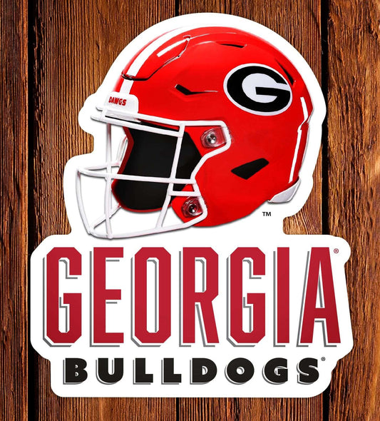 UGA Georgia Bulldogs Sticker - Football Helmet Vintage Design Premium UV Vinyl Die-Cut Decal - WRIGHT PHOTO