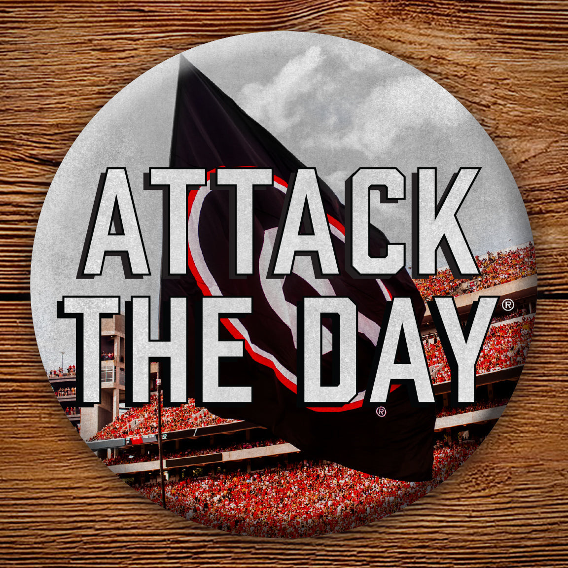 Power G Flag 3" Pin-Back Button - Georgia Bulldogs Tailgating & Gifts