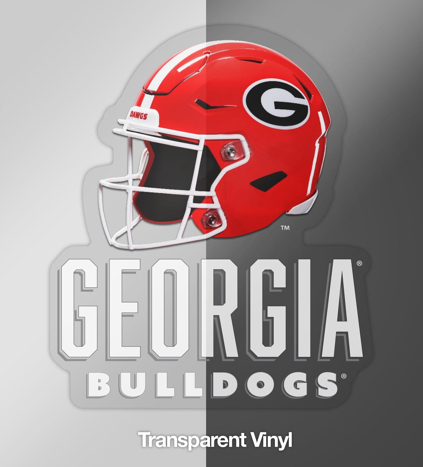 UGA Georgia Bulldogs Sticker - Football Helmet Vintage Design Premium UV Vinyl Die-Cut Decal - WRIGHT PHOTO