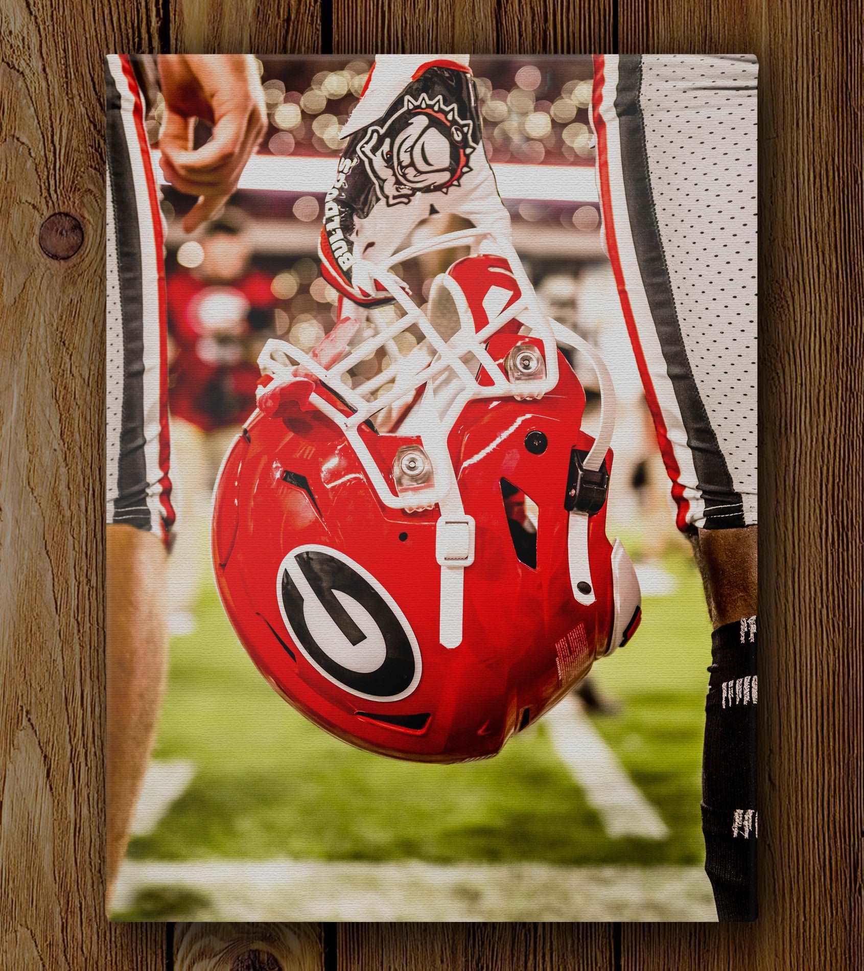 Power G Football Helmet Photo Print & Canvas Wrap - Georgia Bulldogs Art