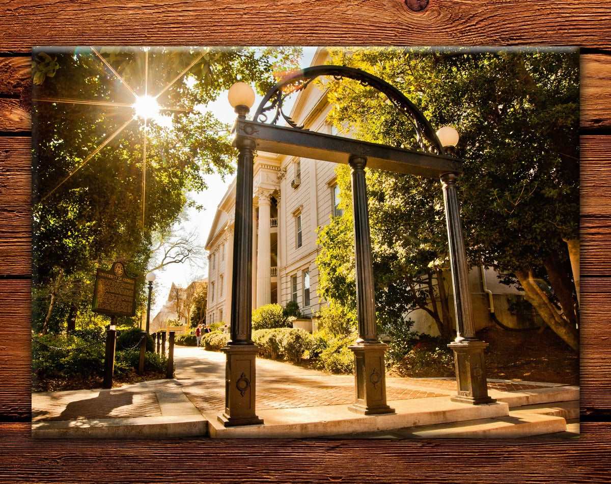 UGA Georgia Bulldogs Fridge Magnet - Campus Arch 2.5"x3.5" Premium Tin Photo Gift - WRIGHT PHOTO