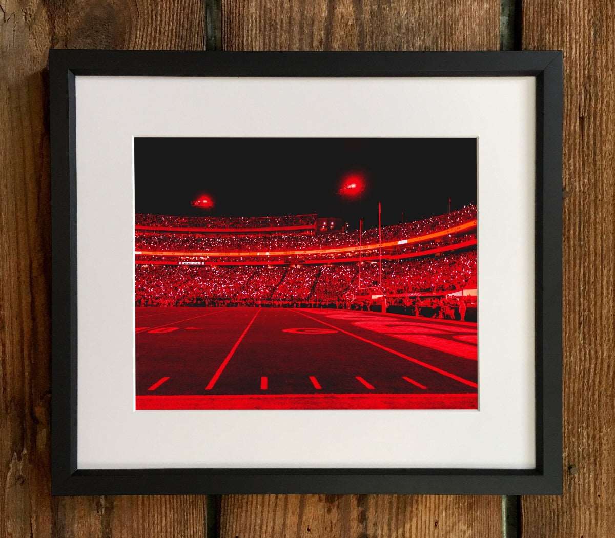 Sanford Stadium Red Light Show Photo Print & Canvas Wrap - Georgia Bulldogs Art