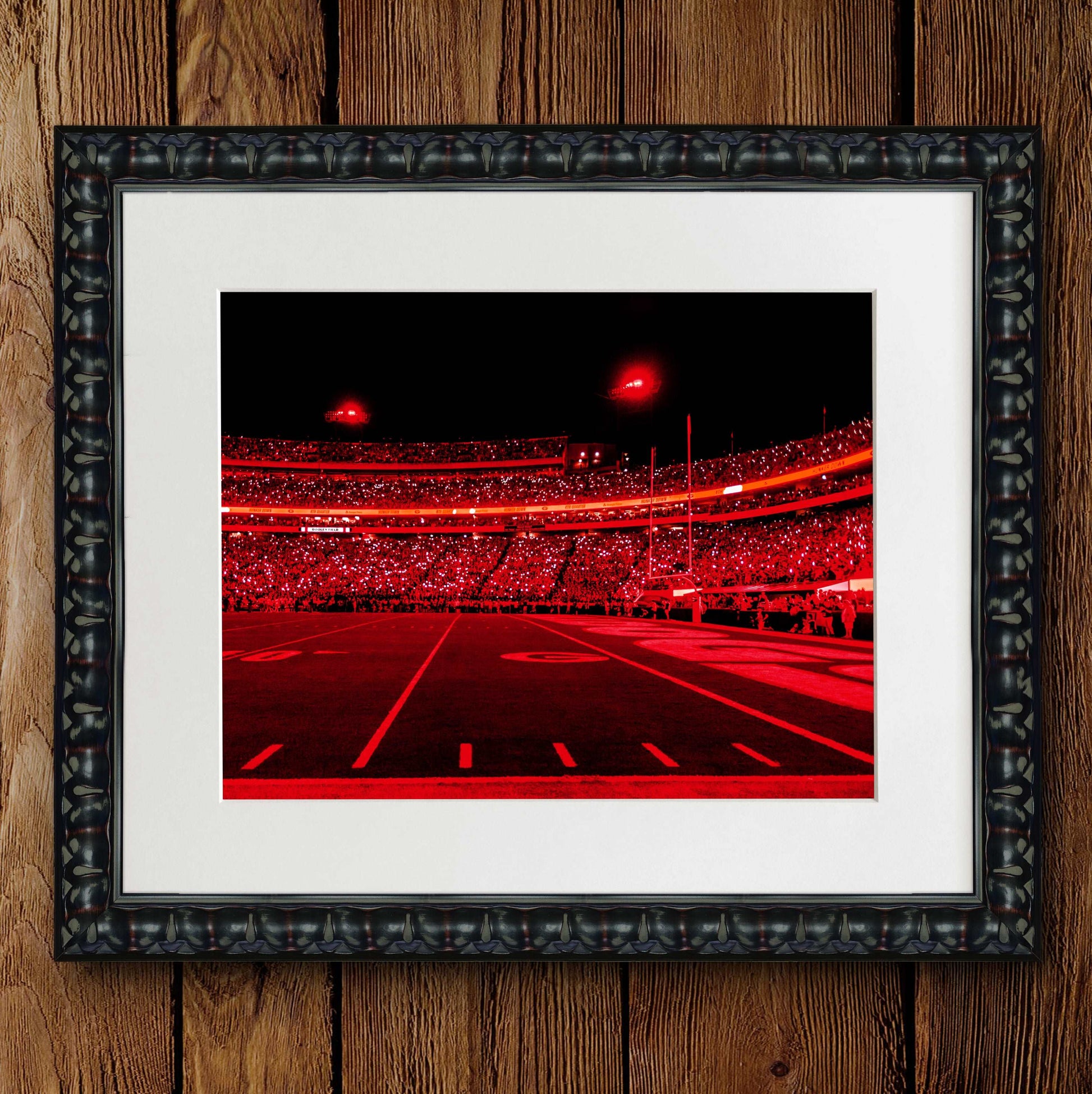 Sanford Stadium Red Light Show Photo Print & Canvas Wrap - Georgia Bulldogs Art
