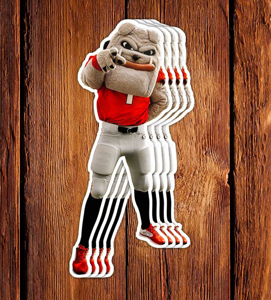 Georgia Bulldogs Hairy Dawg Mascot Sticker - Vintage Design - Vinyl Die Cut Decal