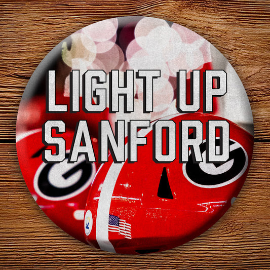 Light Up Sanford 3" Pin-Back Button - Georgia Bulldogs Tailgating & Gifts