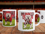 UGA Georgia Bulldogs Mug: Uga X Football Mascot "Hunker Down" Motivational Mug - Photo Coffee Mug - Gift & Home Decor - WRIGHT PHOTO