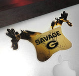 UGA Georgia Bulldogs Stickers - Savage Pads - Die Cut Vinyl Photo Decals for Car & Truck, Laptop, Cooler & More - WRIGHT PHOTO