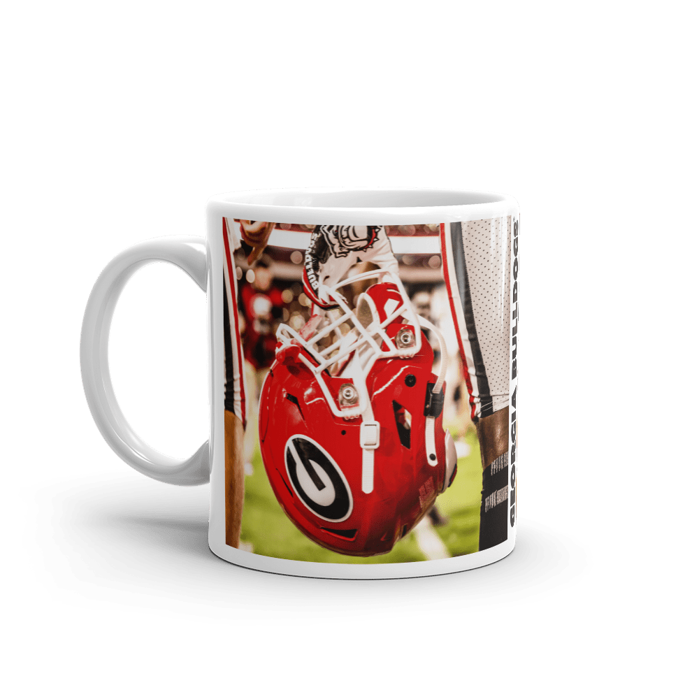 UGA Georgia Bulldogs: Power G Football Helmet Photo Mug - 11oz & 15oz Coffee Mug - Photo Mug - Gift & Home Decor - WRIGHT PHOTO