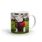 UGA Georgia Bulldogs: Uga Football Mascot Under the Lights Photo Mug - 11oz & 15oz Coffee Mug - Photo Mug - Gift & Home Decor - WRIGHT PHOTO